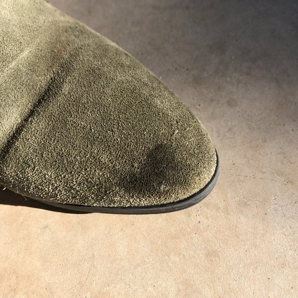 SOLD*Olive Suede Low Cut Chelsea Western Boots - Picture 11 of 13